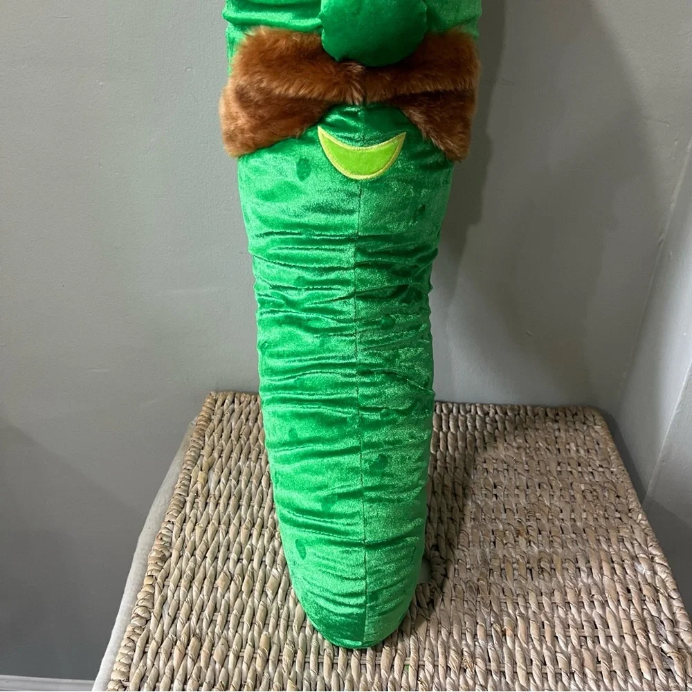 Veggietales Bootleg Large Plush “Sheriff Dill Pickle” Green SixFlags Larry 31”‎